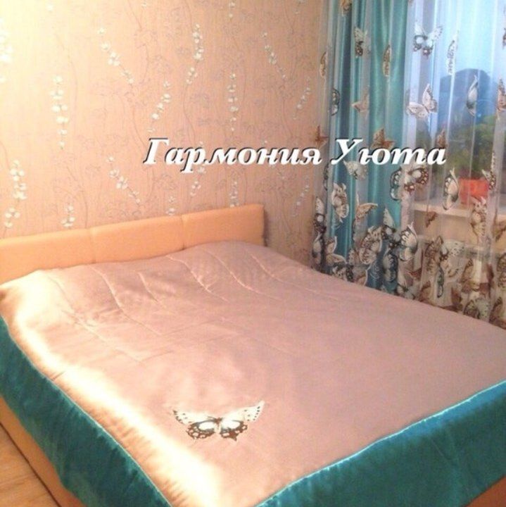 Органза печать Бабочки бирюза Турция